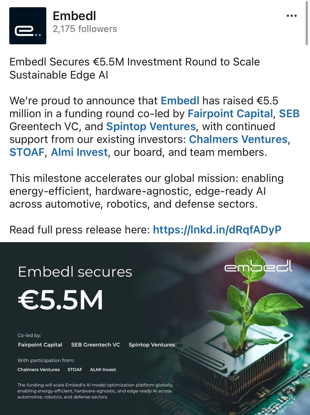 Embedl Funding