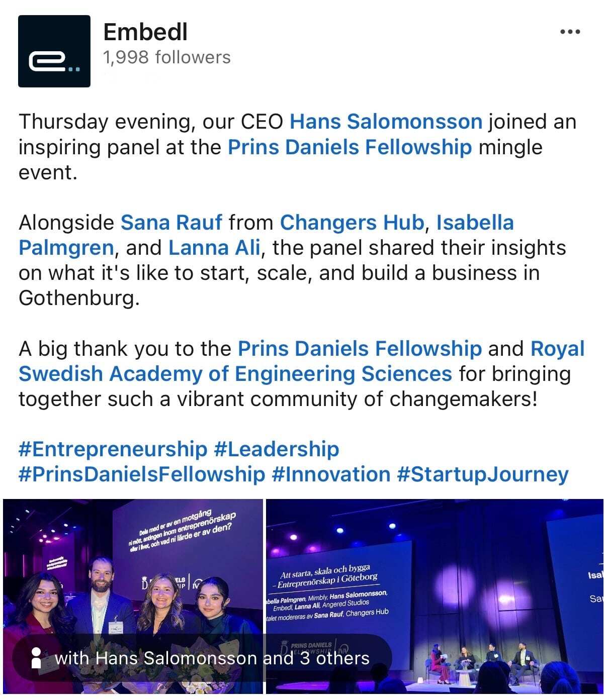 Prins Daniels Fellowship Embedl