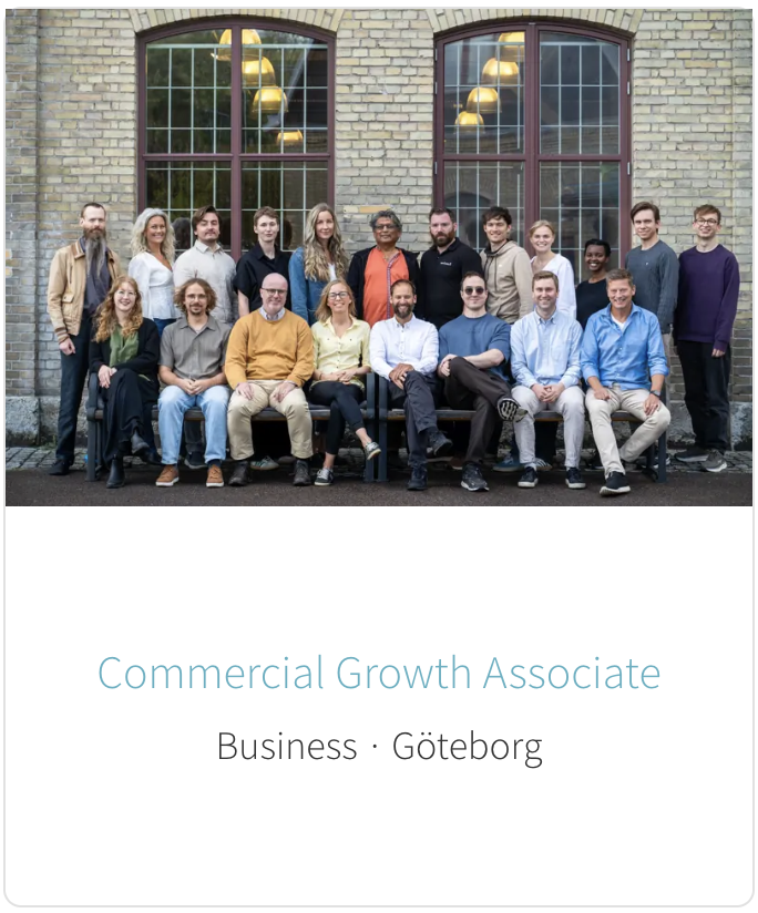 Commercial Growth Associate EMBEDL Commercial Growth Associate EMBEDL